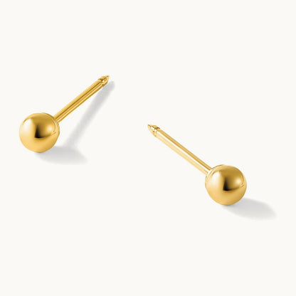 Inverness 14k Polished Ball Long Post Earrings, 3mm