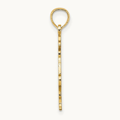 Fireman w/Hose Charm, 14K