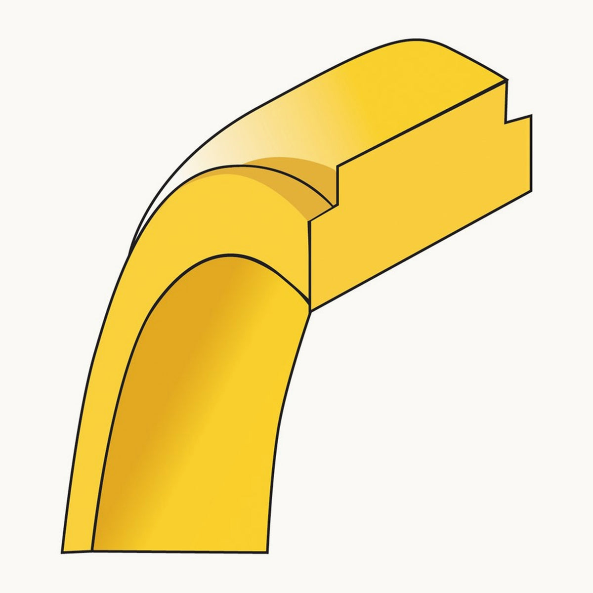 Flat with Step Edge Band, 6mm, 10K Yellow Gold