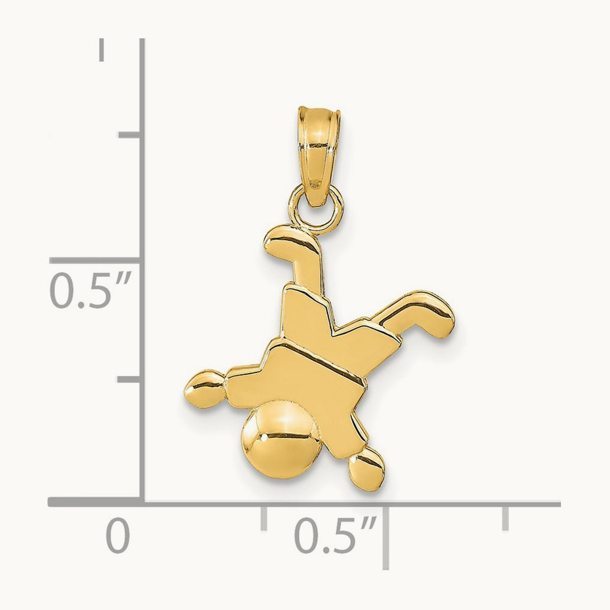 Little Boy Pendant — 14K Yellow Gold