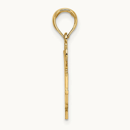 I HEART BASKETBALL w/Ball and Net Charm, 14K