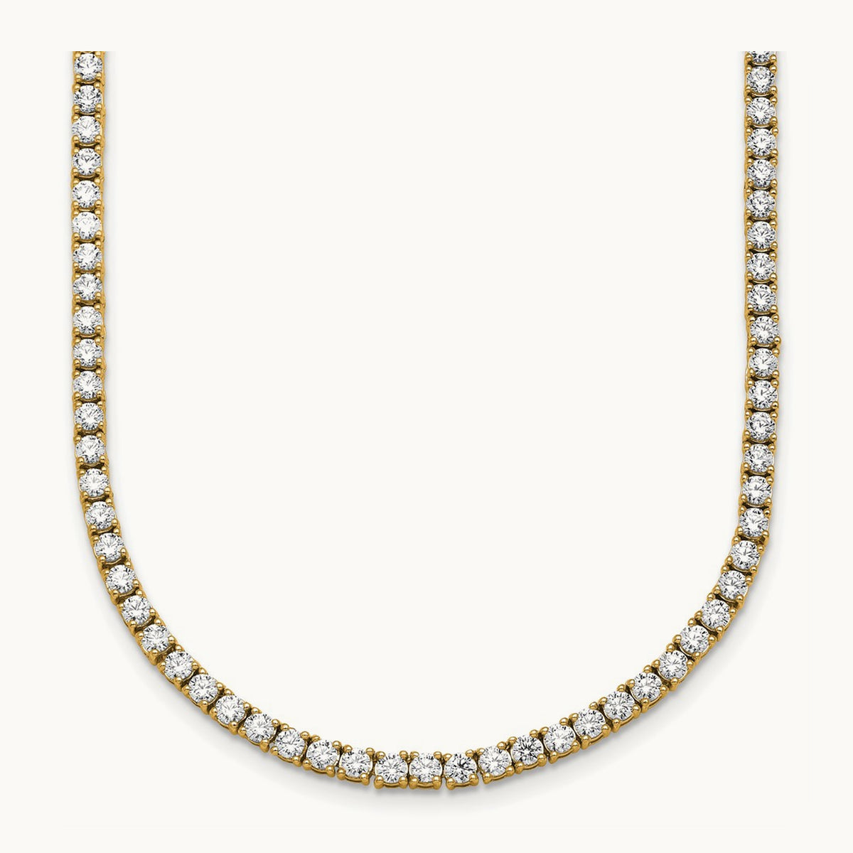 Straight Tennis Necklace, 9-12 ct Lab-Grown Diamond