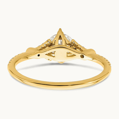 3/4ct Round Semi-Mount Engagement Dia Ring, 14K Gold