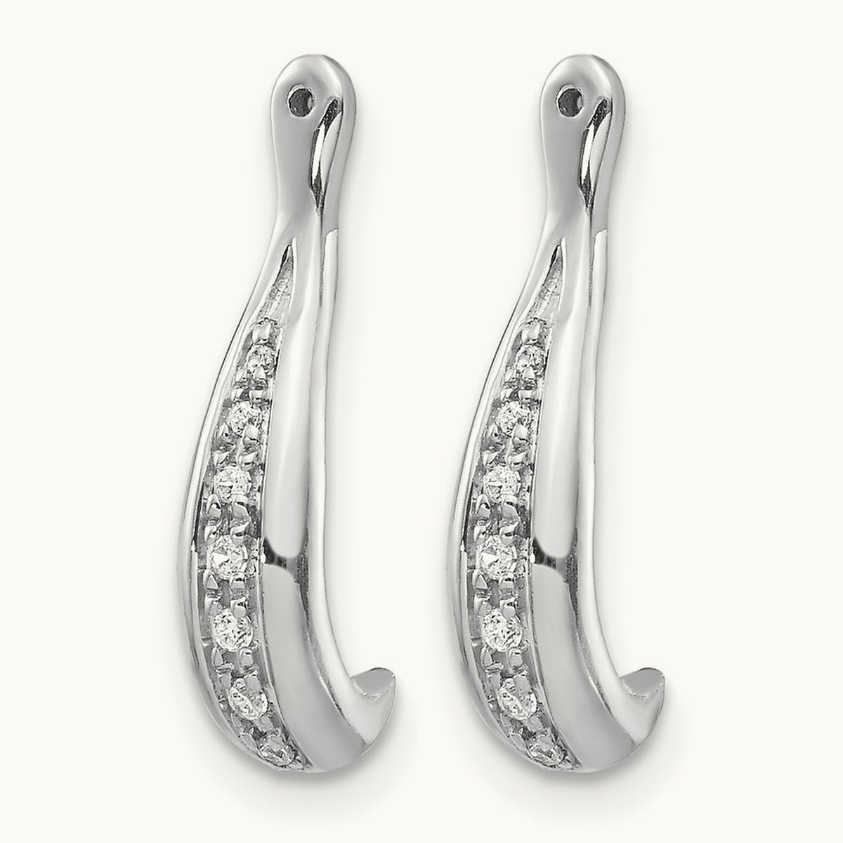 Diamond Earring Jackets — 14K White Gold