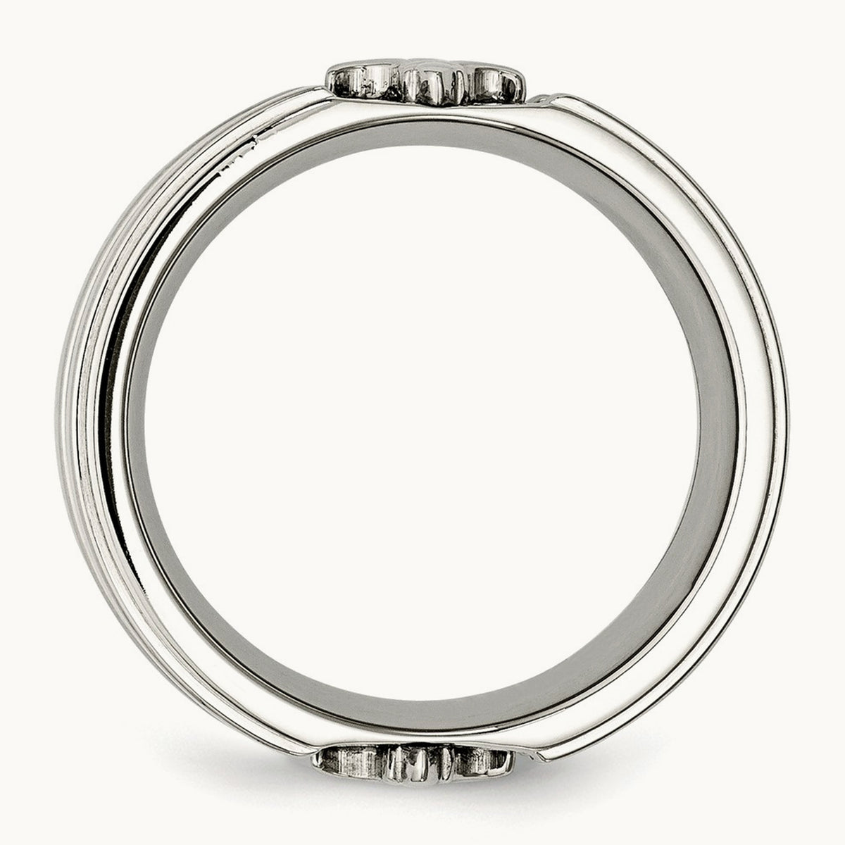 Brushed and Polished Fleur de lis Band — photo set