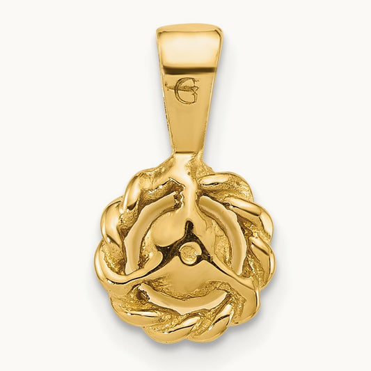 Polished 5- Button Freshwater Cultured Pearl Pendant, 6mm, 14K