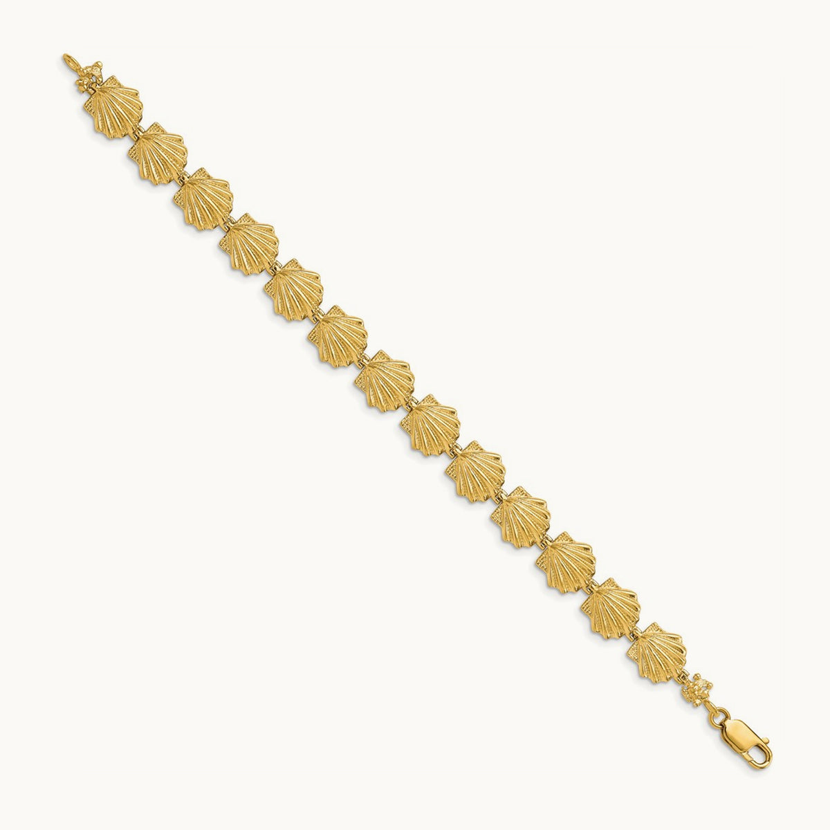 Scallop Shell Bracelet, 14K