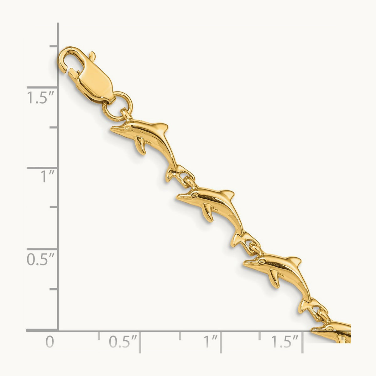Dolphin Bracelet, 14K