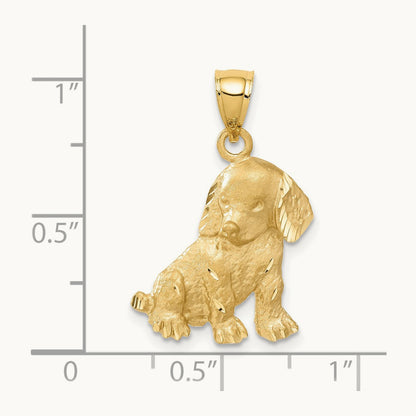 Dog Charm, 14K