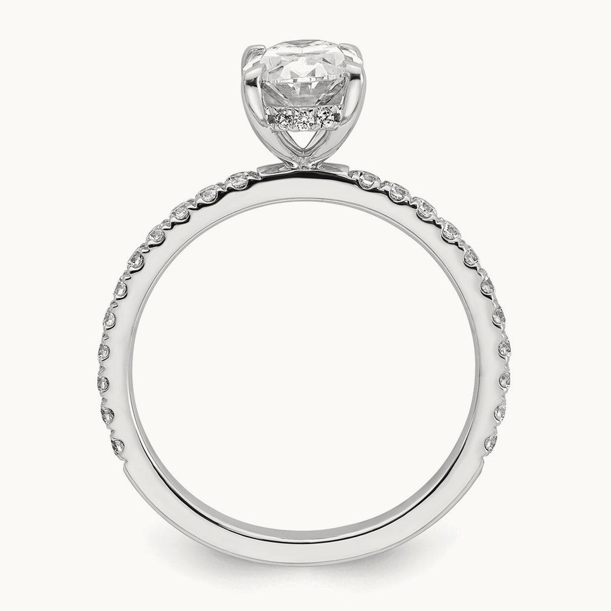 Oval Solitaire Engagement Ring, 1.25-4.50 ct tw Lab-Grown Diamond — 14K White Gold, 7 (2)