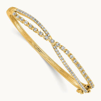 Bangle, 1.25 ct tw Lab-Grown Diamond — 14K Yellow Gold
