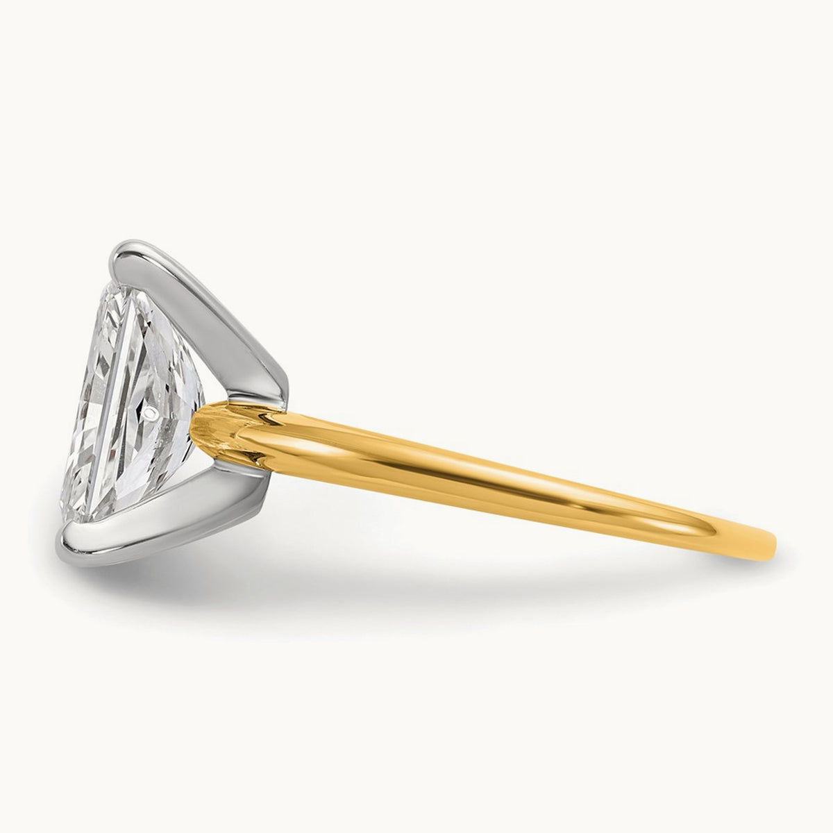 Radiant Solitaire Engagement Ring, 0.50-5.00 ct tw Lab-Grown Diamond — 3 ct, 14K Two-Tone