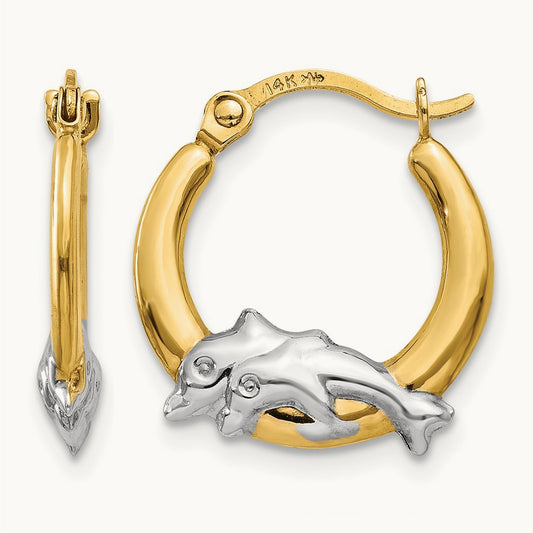 & Dolphin Hoop Earrings — photo set