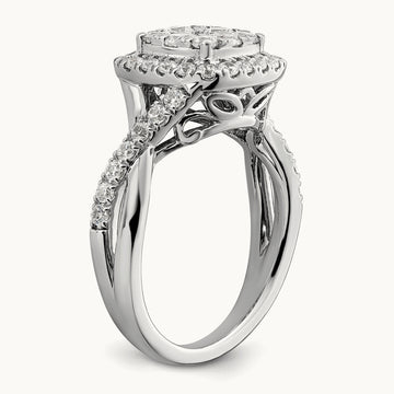 Cluster Engagement Ring, 1.00 ct tw Lab-Grown Diamond