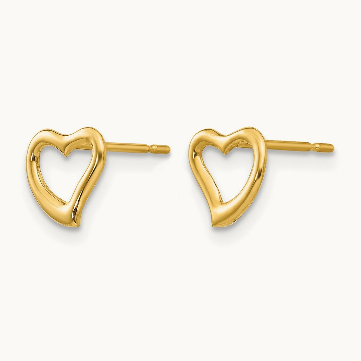 Madi K Children's Heart Post Earrings, 14K