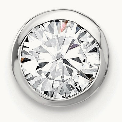 Round Bezel Chain Slide, 0.50-1.00 ct tw Lab-Grown Diamond