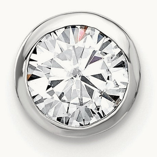 Round Bezel Chain Slide, 0.50-1.00 ct tw Lab-Grown Diamond