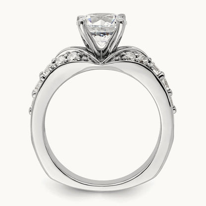 Round Semi-Mount Engagement Ring, 0.50 ct tw Lab-Grown Diamond