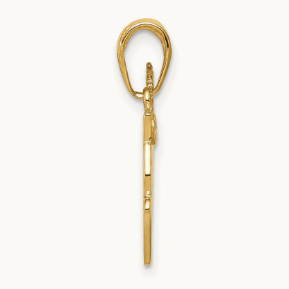 Bible, Praying Hands, and Cross Pendant, 14K