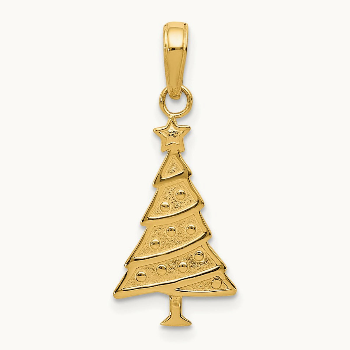 Polished Christmas Tree Pendant — 25mm