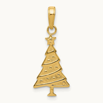 Polished Christmas Tree Pendant — 25mm