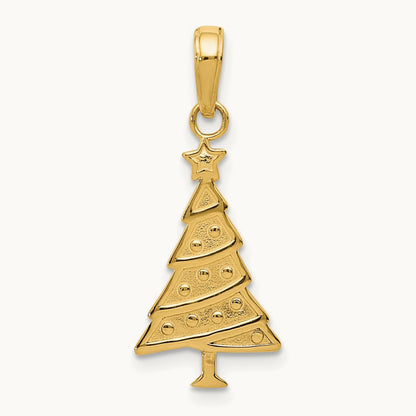 Polished Christmas Tree Pendant — 25mm