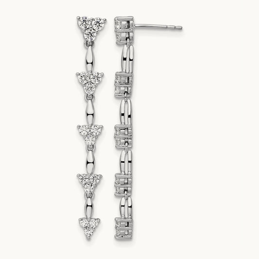 Dangle Cluster Post Earrings, 1.00 ct tw Lab-Grown Diamond