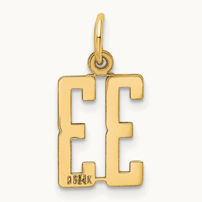 Small Elongated Number 33 Charm, 14K