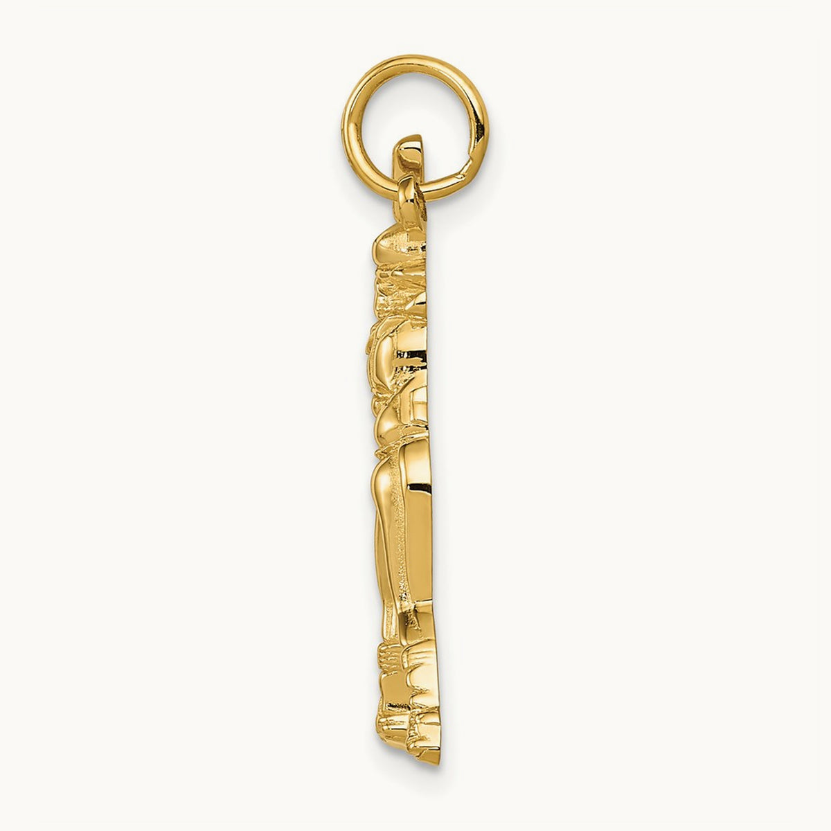 Female Baseball Batter Charm, 14K