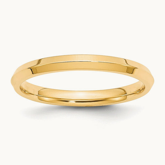 Knife Edge Comfort Fit Band — 14K Yellow Gold, 2.5mm