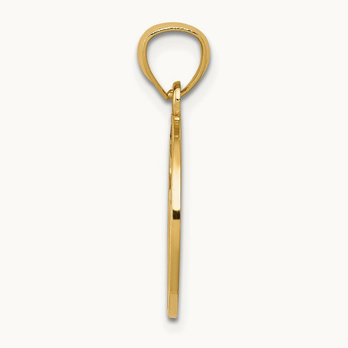 Filigree Circle Chai Pendant, 14K