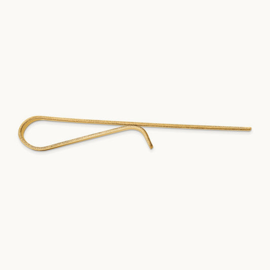 Men's Grooved Tie Bar, 14K