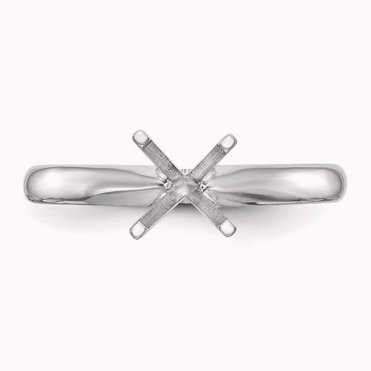 1/3ct. Lightweight 4-Prong Solitaire Mounting, 14K White Gold