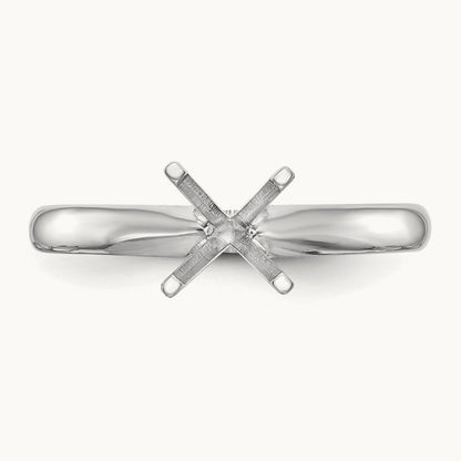 1/3ct. Lightweight 4-Prong Solitaire Mounting, 14K White Gold