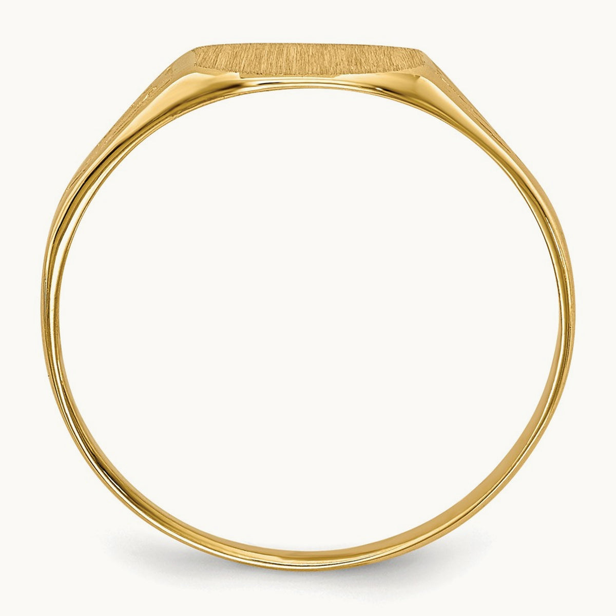 8.5x7. Open Back Signet Ring, 0mm, 14K