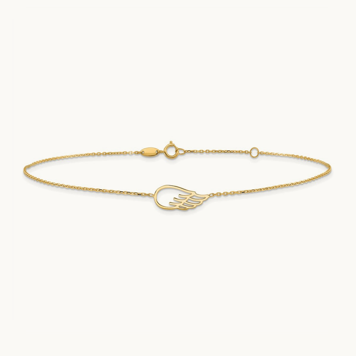 Wing 10in Plus 1in ext. Anklet, 14K