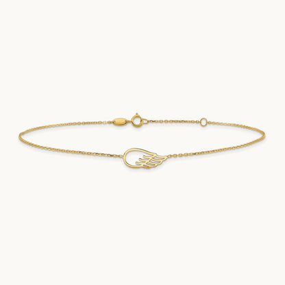 Wing 10in Plus 1in ext. Anklet, 14K