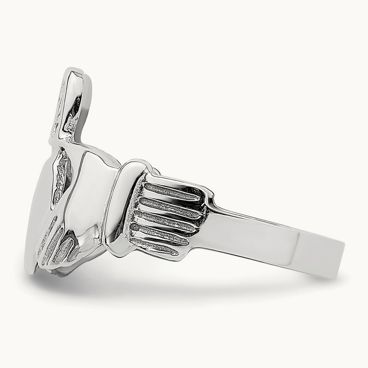 Claddagh Ring, 14K White Gold