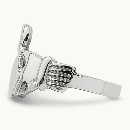 Claddagh Ring, 14K White Gold