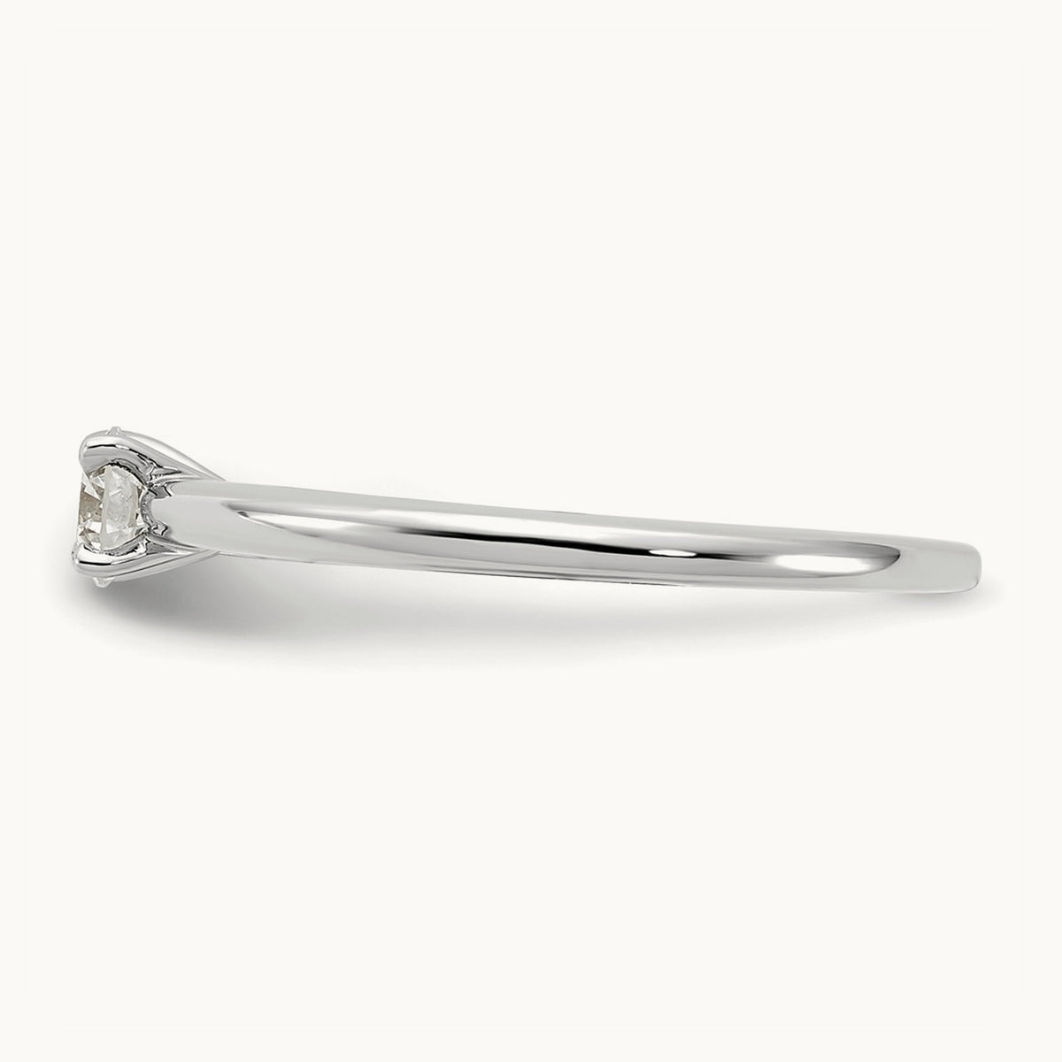 Round Solitaire Engagement Ring, 0.25-5.00 ct tw Lab-Grown Diamond — 1/4 ct, 14K White Gold