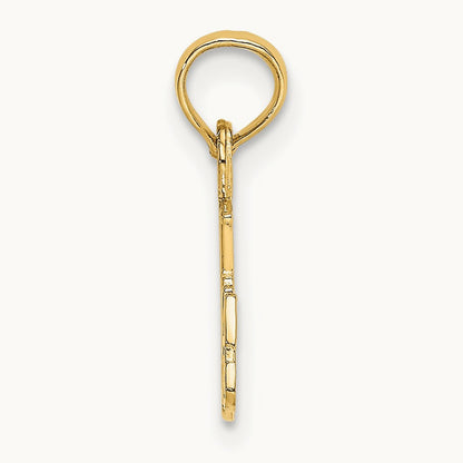 BEST GRANDMA with Flower Charm, 14K