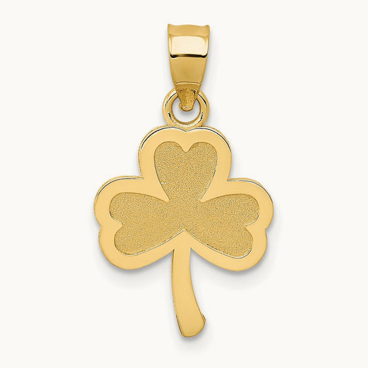 3 Leaf Clover Pendant, 14K