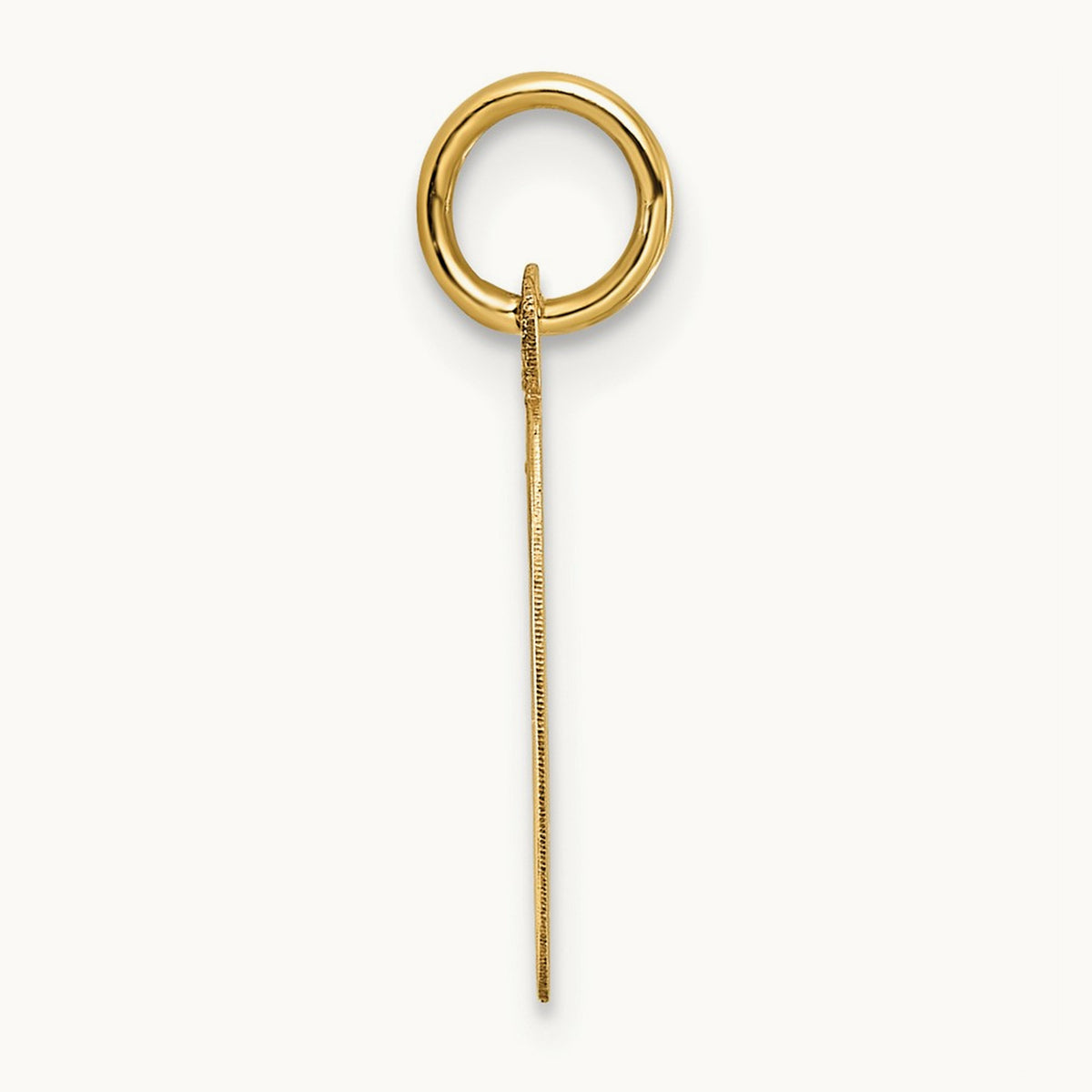 Medium Script Initial Charm — 14K Yellow Gold, C