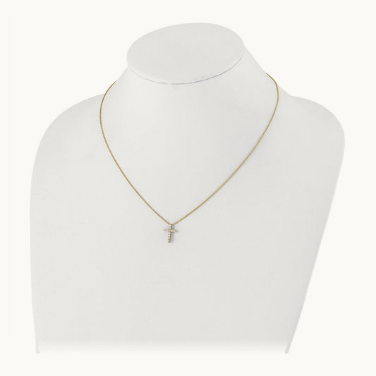 Cross Pendant Necklace, 0.25-0.50 ct tw Lab-Grown Diamond