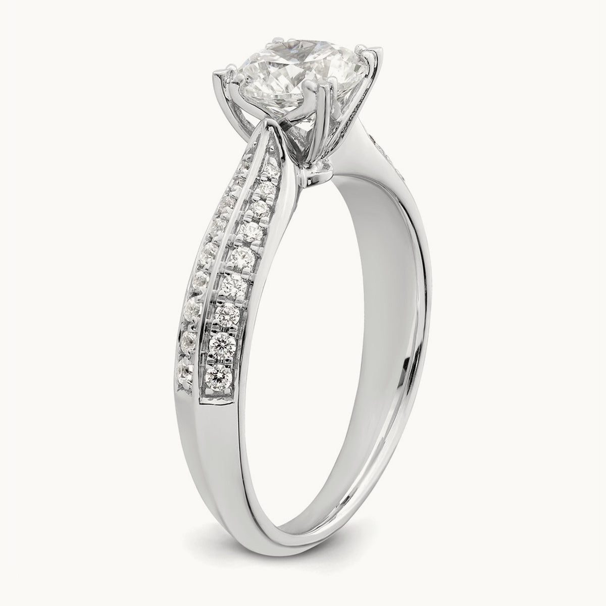 Round Semi-Mount Engagement Ring — 1 ct, 7