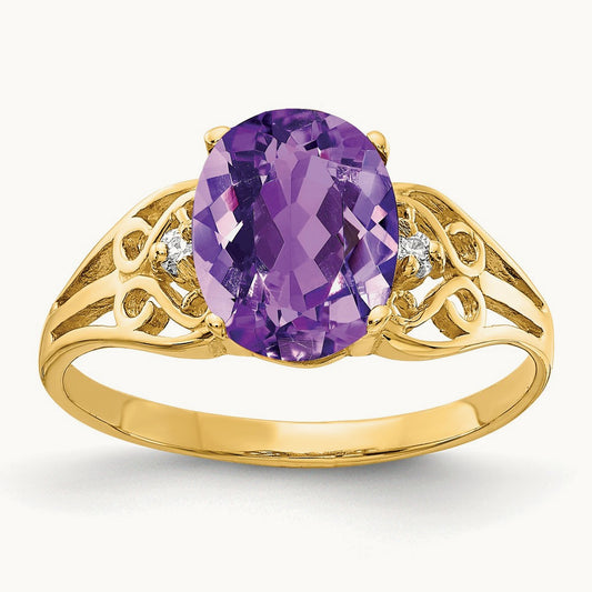 Amethyst Diamond ring — photo set