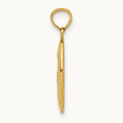 Miraculous Medal Pendant — 14K Yellow Gold, 21.25mm