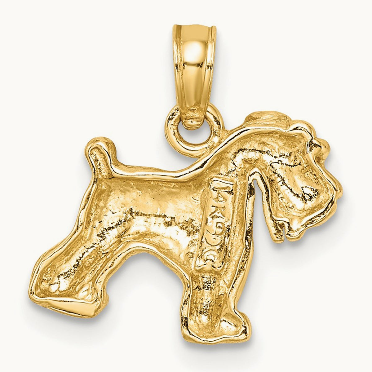 Schnauzer Dog Pendant, 14K