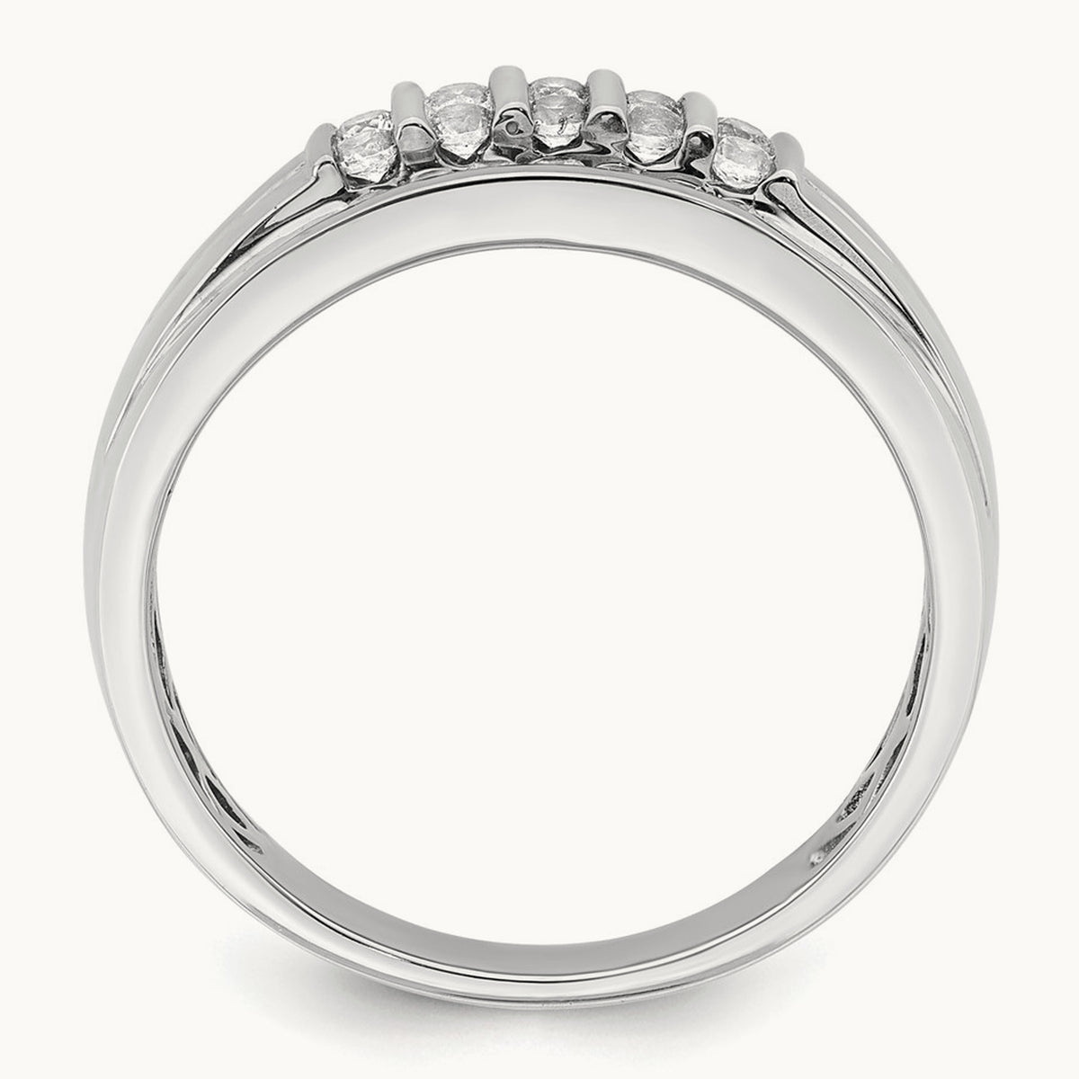 Men's Ring — 10K White Gold, 10
