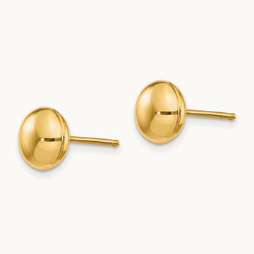 Polished Button Post Earrings